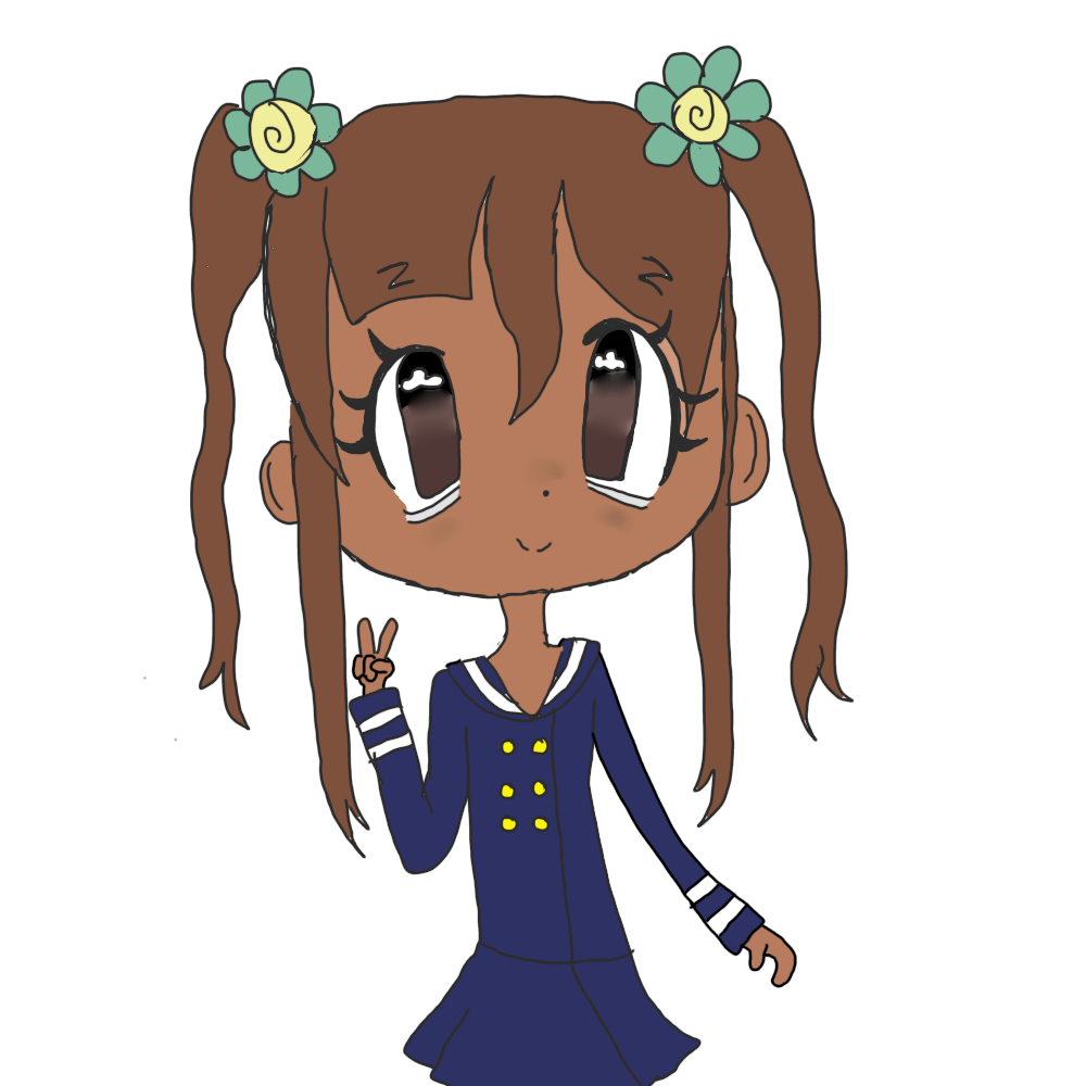 Me in a navy sailor-styled dress!
